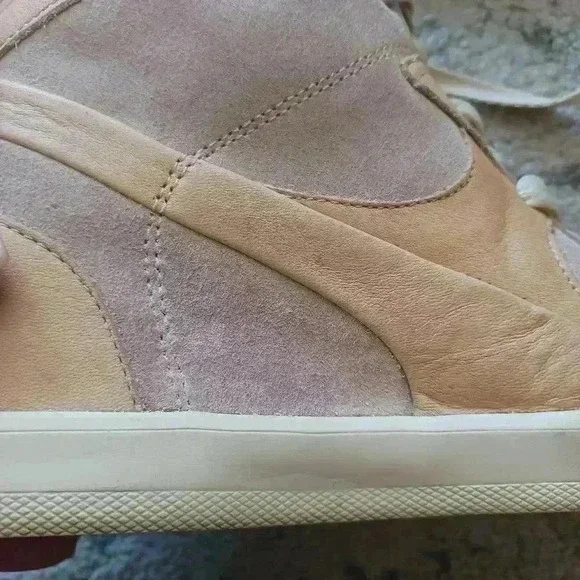 Alexander McQueen X Puma Women's Pink Ofeya Hidden Wedge High Fashion Trainers 7 - Picture 15 of 16
